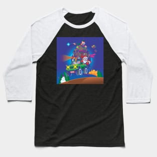 Follow That Star - Santa and Elf - Christmas Baseball T-Shirt